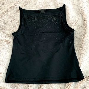 New York & Company black embellished cami